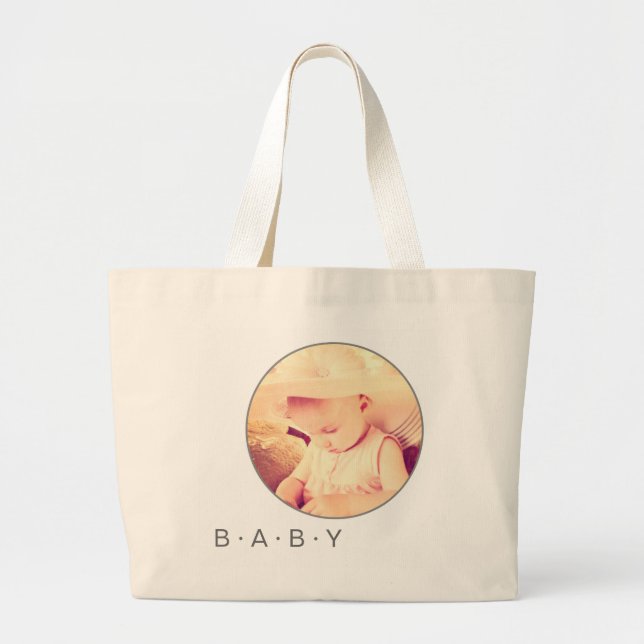 Baby Afbeelding - Aangepaste ronde Grote Tote Bag (Voorkant)