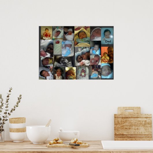 baby afbeeldingen poster (Keuken)