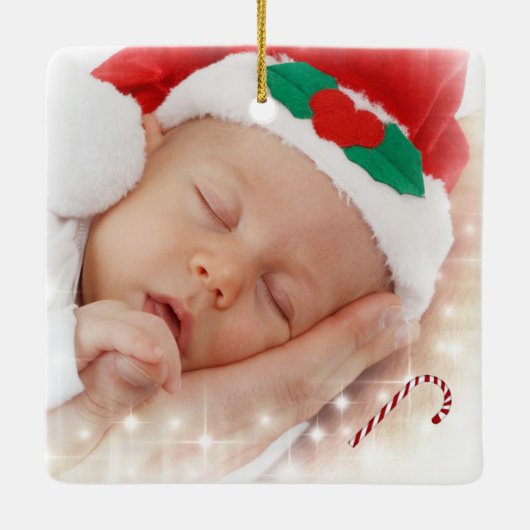 Baby, Afbeeldingen voor het gezin en snoepriet, ZY Keramisch Ornament (Achterkant)