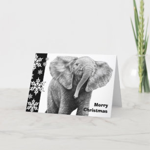 Baby African Elephant Christmas Kaart