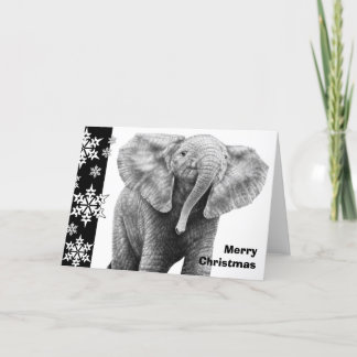 Baby African Elephant Christmas Kaart