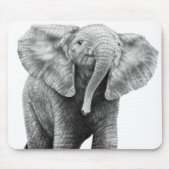 Baby African Elephant Mousepad Muismat (Voorkant)