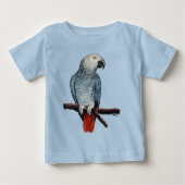 Baby African Grey Parrot Shirt Parrot Art T-shirt (Voorkant)