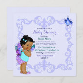  Baby Afrikaanse Amerikaanse Butterfly Princess Kaart (Voorkant / Achterkant)