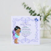  Baby Afrikaanse Amerikaanse Butterfly Princess Kaart (Staand voorkant)