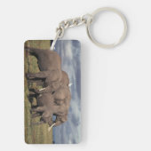Baby Afrikaanse Olifant met familie Sleutelhanger (achterkant)