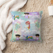 Baby afspeelplaten met regenbogen en wolken kussen (Deken)