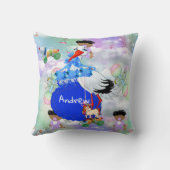 Baby afspeelplaten met regenbogen en wolken kussen (Achterkant)