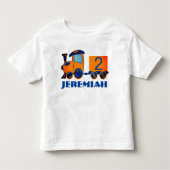 Baby Age Birthday Train Toddler T-shirt (Voorkant)