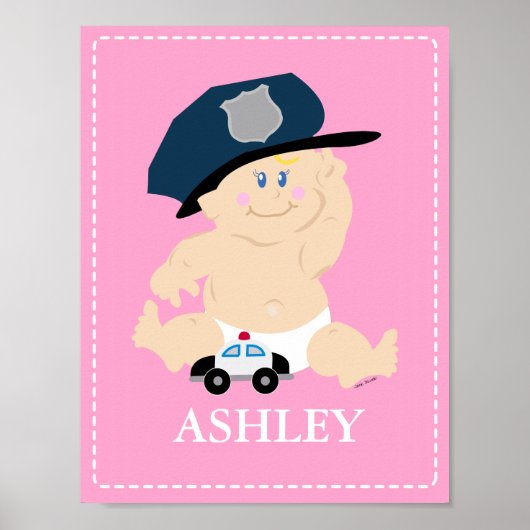Baby AGENT Kinderkamer Kunstprint Cadeau Poster (Voorkant)