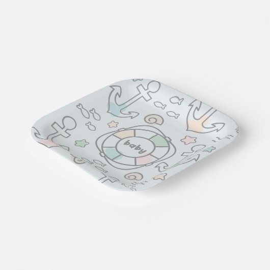 Baby Ahoy Papier Bord (Gebogen)
