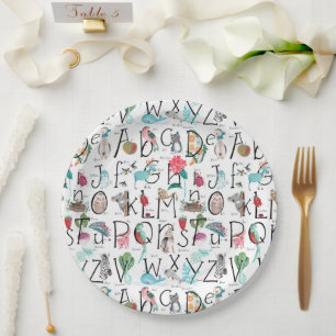 Baby Alfabet ABC Baby Shower Uitnodiging Papieren Bordje