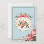 Baby Alice in Wonderland Tea Party Uitnodigen Kaart (Achterkant)