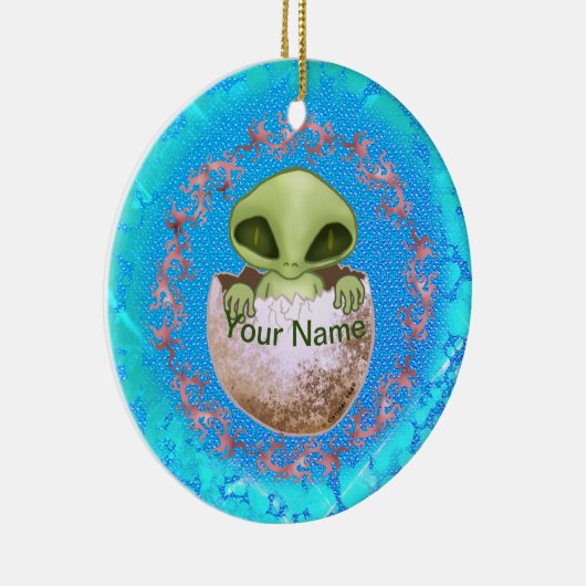 Baby Alien aangepaste naam Ornament (Rechts)