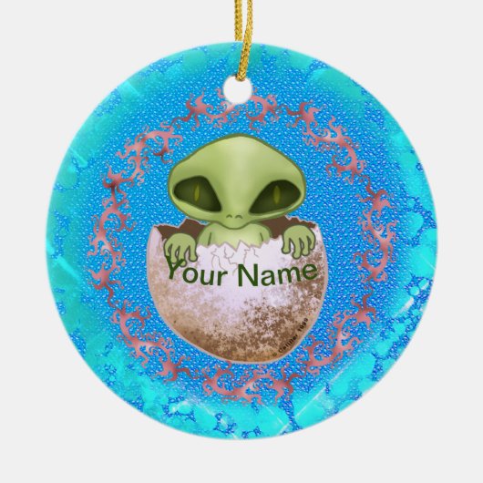 Baby Alien aangepaste naam Ornament (Voorkant)