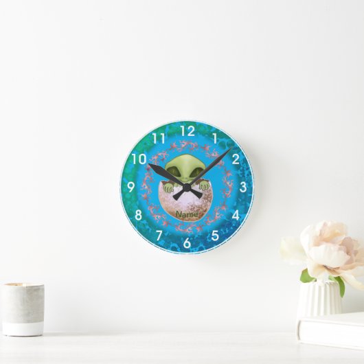 Baby Alien Clock Ronde Klok (Huis)