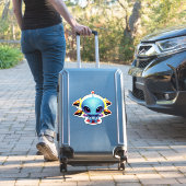 Baby Alien en UFO's Sticker (Koffer Insitu)