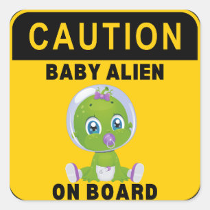 Baby Alien Vierkante Sticker