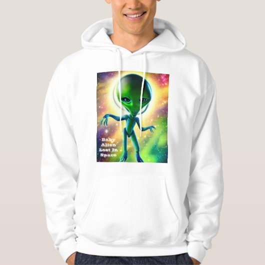 Baby aliens verlies ruimte hoodie (Voorkant)
