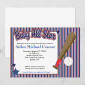BABY All Star Baseball Champ Baby shower nodigt u  Kaart (Voorkant / Achterkant)
