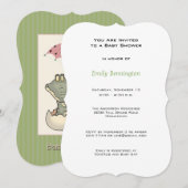Baby Alligator Baby shower Invitation Kaart (Voorkant / Achterkant)