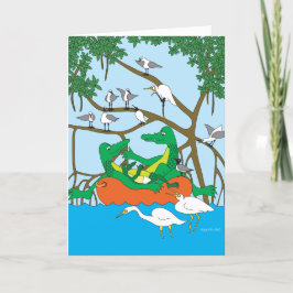 Baby Alligator Congratulatiekaart Kaart