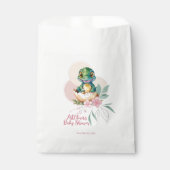 Baby Alligator Hatching Floral Baby shower Bedankzakje (Voorkant)