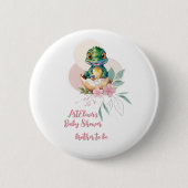 Baby Alligator Hatching Floral Brother Button (Voorkant)