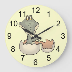 Baby Alligator Hatching Wall Clock Grote Klok