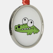 baby-alligator metalen ornament (Rechts)