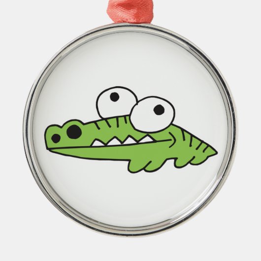 baby-alligator metalen ornament (Voorkant)