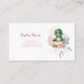 Baby Alligator Uitkomen Bloemen Display Douche Informatiekaartje (Voorkant)