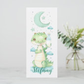Baby Alligator Waterverf gepersonaliseerd Bladwijz Kaart (Staand voorkant)