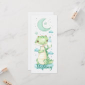 Baby Alligator Waterverf gepersonaliseerd Bladwijz Kaart (Voorkant / Achterkant in situ)