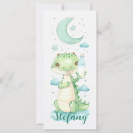Baby Alligator Waterverf gepersonaliseerd Bladwijz Kaart