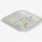 Baby Alligator Welkom Baby Boy Papieren Bordje (Gebogen)