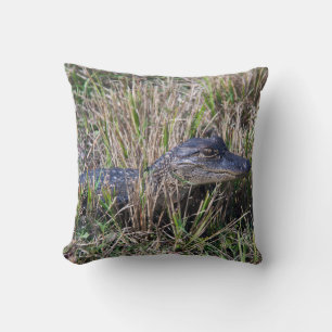Baby Alligator Wilde Moeras Natuurfotografie Kussen