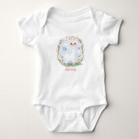Baby Alpaca Baby (0-24M) - badpak Romper (Voorkant)