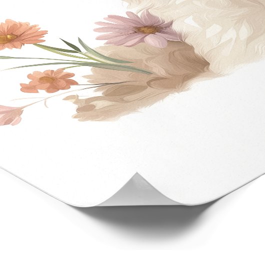 Baby Alpaca meisje art print (Hoek)