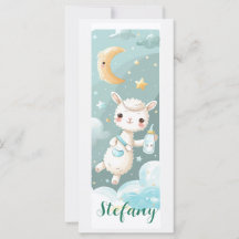 Baby Alpaca-waterverf gepersonaliseerde bladwijzer