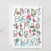 Baby Alphabet ABC Baby shower Invitation Kaart (Achterkant)