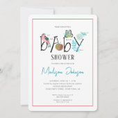 Baby Alphabet ABC Baby shower Invitation Kaart (Voorkant)