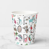 Baby Alphabet ABC Baby shower Invitation Papieren Bekers (Achterkant)