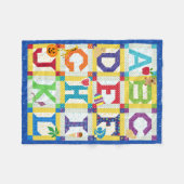 Baby Alphabet Quilt Design Fleece Deken (Voorkant (Horizontaal))