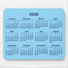 Baby and Dark Blue 2026 Calendar Muismat