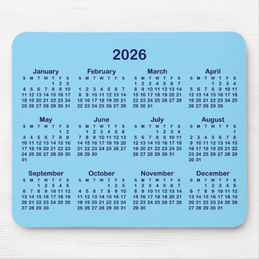 Baby and Dark Blue 2026 Calendar Muismat (Voorkant)