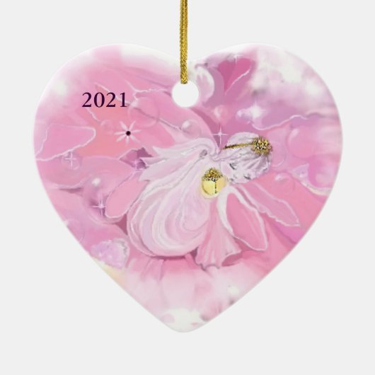 Baby Angel Ceramic Ornament (Achterkant)