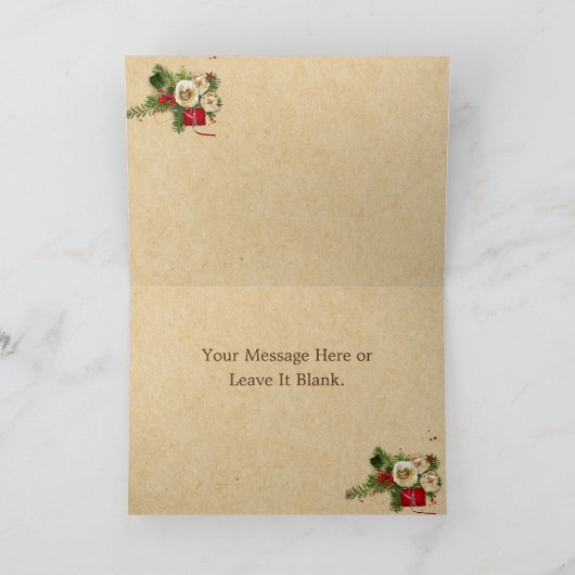 Baby Angel Christmas Wenskaart Kaart (Binnen)