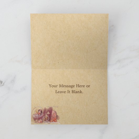 Baby Angel Christmas Wenskaart Kaart (Binnen)