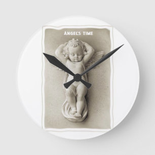 Baby Angel Clock Ronde Klok